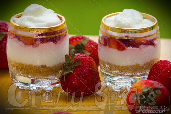 No bake Cheesecake shots, mix, refrigerate and ready...