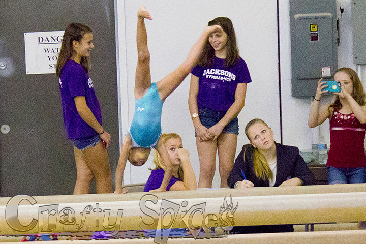 Hand Stand and dismount at the Balance Beam